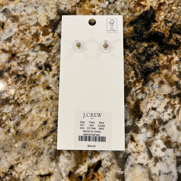 NWT J. Crew Gold Seahorse Statement Earrings - Picture 5 of 5